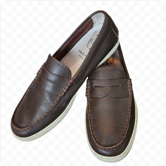 Cole Haan Brown Leather Preppy Penny Loafers Sz 12 - Picture 1 of 6